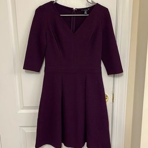 Chaps size 6 half-sleeve dress in deep purple